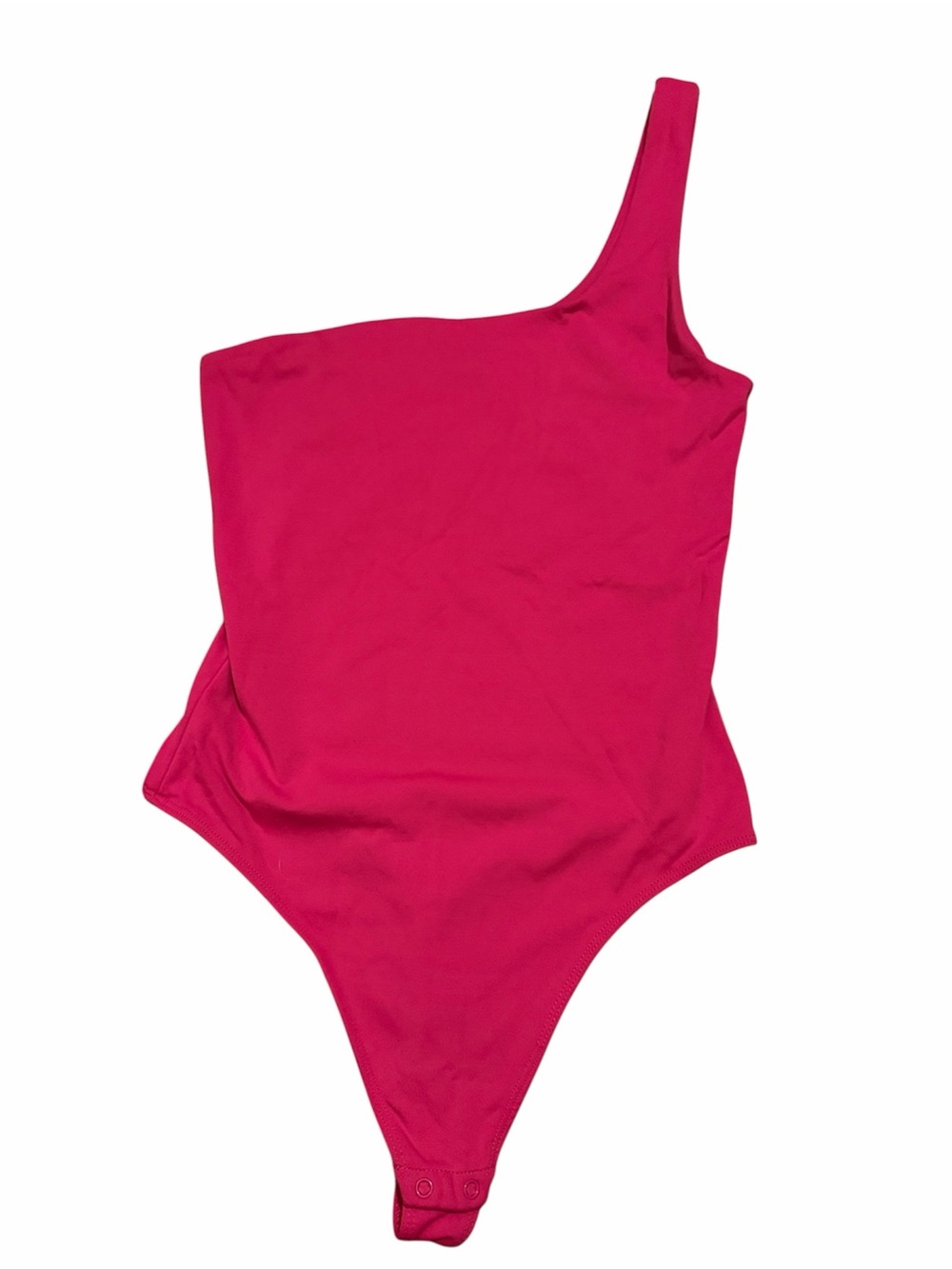 Babaton One-Shoulder Hot Pink Bodysuit Size S